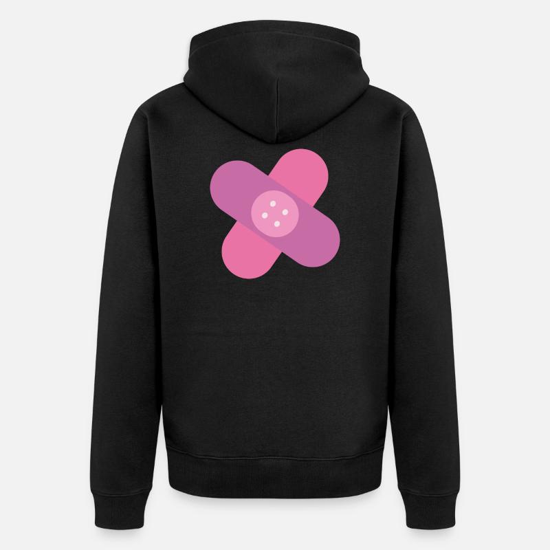 Mignon patch idée cadeau - Veste à capuche bio Premium Unisexe - noir