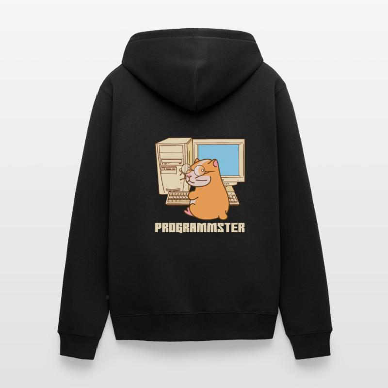 Hamster Programmierer Wortspiel Programmer Rodent Unisex Premium Bio Zip Hoodie