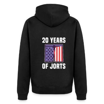 USA Flag Wrestling Wrestler 20 ans de Jorts - Veste à capuche bio Premium Unisexe - noir - Dos - Nico (187cm)