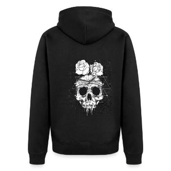 Occult Goth Grunge Gothique Punk Metal - Veste à capuche bio Premium Unisexe - noir - Dos - Nico (187cm)