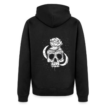 Occult Goth Grunge Gothique Punk Metal - Veste à capuche bio Premium Unisexe - noir - Dos - Nico (187cm)