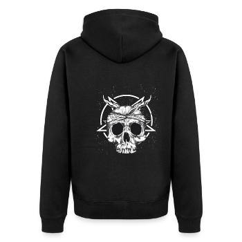 Occult Goth Grunge Gothique Punk Metal - Veste à capuche bio Premium Unisexe - noir - Dos - Nico (187cm)