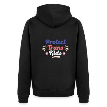 Protéger les enfants trans Transgenre LGBTQ Pride Kinder - Veste à capuche bio Premium Unisexe - noir - Dos - Nico (187cm)