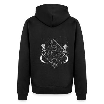 Occult Goth Gothique Punk Grunge - Veste à capuche bio Premium Unisexe - noir - Dos - Nico (187cm)