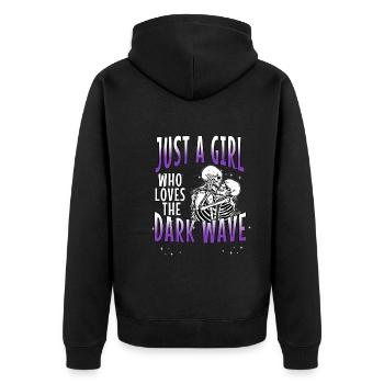 Occult Goth Gothic Punk Grunge - Unisex Premium Organic Zip Hoodie - black - Back - Nico (187cm)