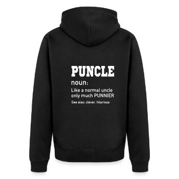 Puncle Oncle Normal Beaucoup Punnier Drôle Oncle - Veste à capuche bio Premium Unisexe - noir - Dos - Nico (187cm)