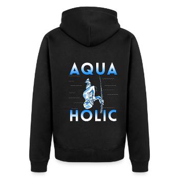 Apnea Diver Freediver Scuba Diver - Unisex Premium Organic Zip Hoodie - black - Back - Nico (187cm)