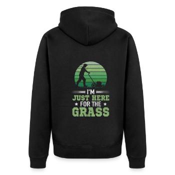 Tonte de pelouse Tonte Paysagiste Jardiniers & Horticulture - Veste à capuche bio Premium Unisexe - noir - Dos - Nico (187cm)
