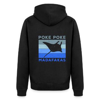 Apnea Diver Freediver Scuba Diver - Unisex Premium Organic Zip Hoodie - black - Back - Nico (187cm)