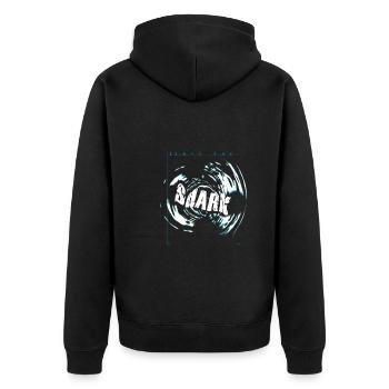Apnea Diver Freediver Shark Scuba Diver - Unisex Premium Organic Zip Hoodie - black - Back - Nico (187cm)