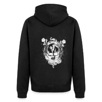 Occult Goth Gothique Punk Grunge - Veste à capuche bio Premium Unisexe - noir - Dos - Nico (187cm)