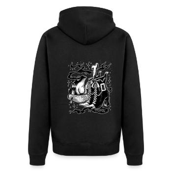 Occult Goth Gothique Punk Grunge - Veste à capuche bio Premium Unisexe - noir - Dos - Nico (187cm)