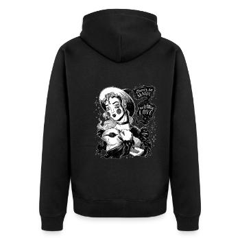 Occult Goth Gothique Punk Grunge - Veste à capuche bio Premium Unisexe - noir - Dos - Nico (187cm)