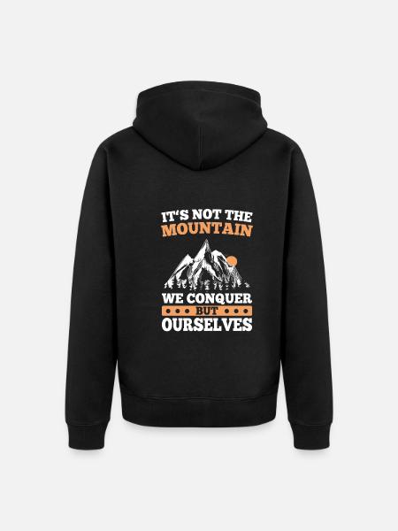 Mount Conquer Ourselves Hike Mountaineering - Unisex Premium Organic Zip Hoodie - black