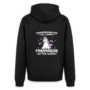 Maïs panaméen normal plus génial - Veste à capuche bio Premium Unisexe - noir - Dos - Nico (187cm)