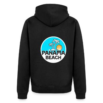 Panama Beach Sunshine Palmiers Terres tropicales - Veste à capuche bio Premium Unisexe - noir - Dos - Nico (187cm)
