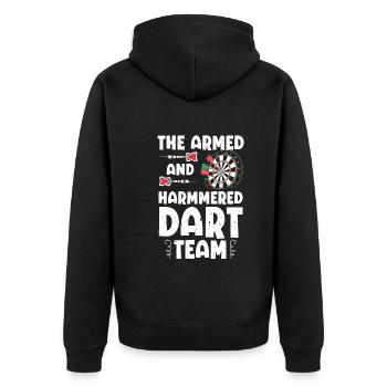 Fléchettes armées Hammered Dart Team Dartboard - Veste à capuche bio Premium Unisexe - noir - Dos - Nico (187cm)
