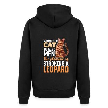 Bengal Cat Race Léopard Pet Cadeau - Veste à capuche bio Premium Unisexe - noir - Dos - Nico (187cm)