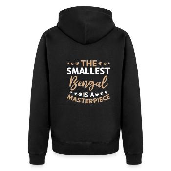 Drôle de race de chat disant chef-d’œuvre du Bengale - Veste à capuche bio Premium Unisexe - noir - Dos - Nico (187cm)