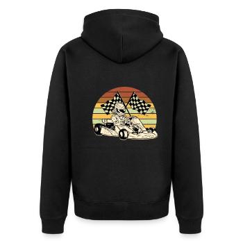 Go Kart Driver Retro Kids Go-Kart Race - Veste à capuche bio Premium Unisexe - noir - Dos - Nico (187cm)