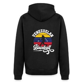 Championnat du Venezuela de baseball - Veste à capuche bio Premium Unisexe - noir - Dos - Nico (187cm)