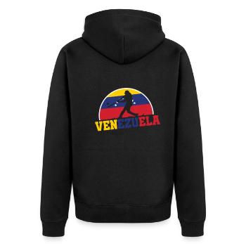 Venezuela Baseball Flag Baseball Player Sports - Veste à capuche bio Premium Unisexe - noir - Dos - Nico (187cm)
