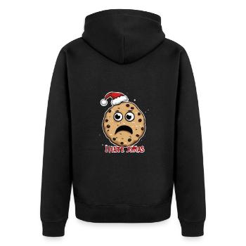 Je déteste Noël Funny Cookie Cookie Bake - Veste à capuche bio Premium Unisexe - noir - Dos - Nico (187cm)