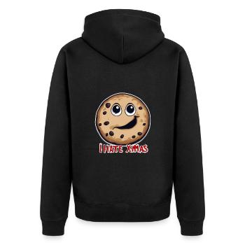 Je déteste Noël Funny Cookie Cookie Avent - Veste à capuche bio Premium Unisexe - noir - Dos - Nico (187cm)