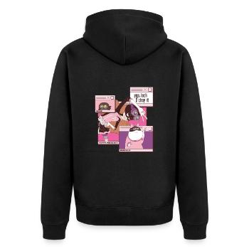 Minions Poppy Prescott And Renfield - Unisex Premium Organic Zip Hoodie - black - Back - Nico (187cm)
