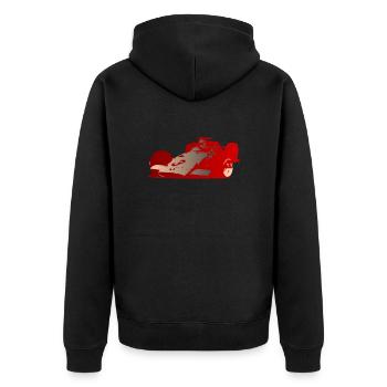 Red race car - Unisex Premium Organic Zip Hoodie - black - Back - Nico (187cm)
