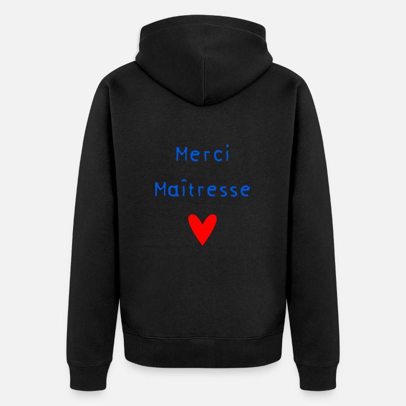 MAÎTRESSE. MERCI. MERCI MAÎTRESSE - Veste à capuche bio Premium Unisexe - noir