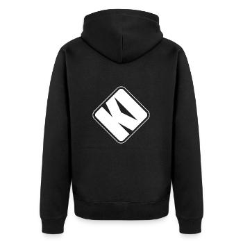 Artificial Intelligence - AI - The future is now - Unisex Premium Organic Zip Hoodie - black - Back - Nico (187cm)