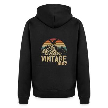 Vintage 1997 Cadeau Anniversaire 1997 Retro 1997 - Veste à capuche bio Premium Unisexe - noir - Dos - Nico (187cm)