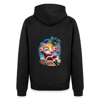 Noël en juillet - Veste à capuche bio Premium Unisexe - noir - Dos - Nico (187cm)