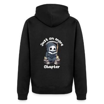 Süßer Sensenmann - Nur Noch Ein Kapitel Halloween - Unisex Premium Bio Zip Hoodie - Schwarz - Hinten - Nico (187cm)
