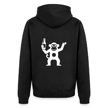 Monkey Bière Drôle De Fête Célibataire - Veste à capuche bio Premium Unisexe - noir - Dos - Nico (187cm)