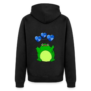 Frog Autism Puzzle Heart - Veste à capuche bio Premium Unisexe - noir - Dos - Nico (187cm)