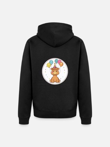 Camel Birthday Baby - Unisex Premium Organic Zip Hoodie - black