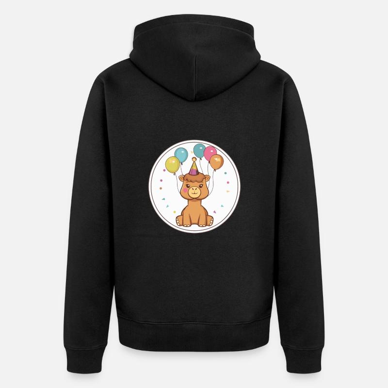 Bébé d’anniversaire de chameau - Veste à capuche bio Premium Unisexe - noir