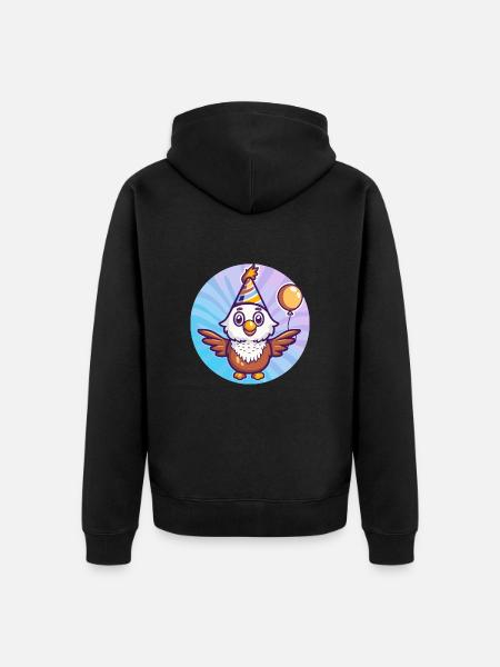 Eagle Birthday Baby - Unisex Premium Organic Zip Hoodie - black