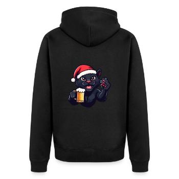 Bière Panther Noël Noël - Veste à capuche bio Premium Unisexe - noir - Dos - Nico (187cm)