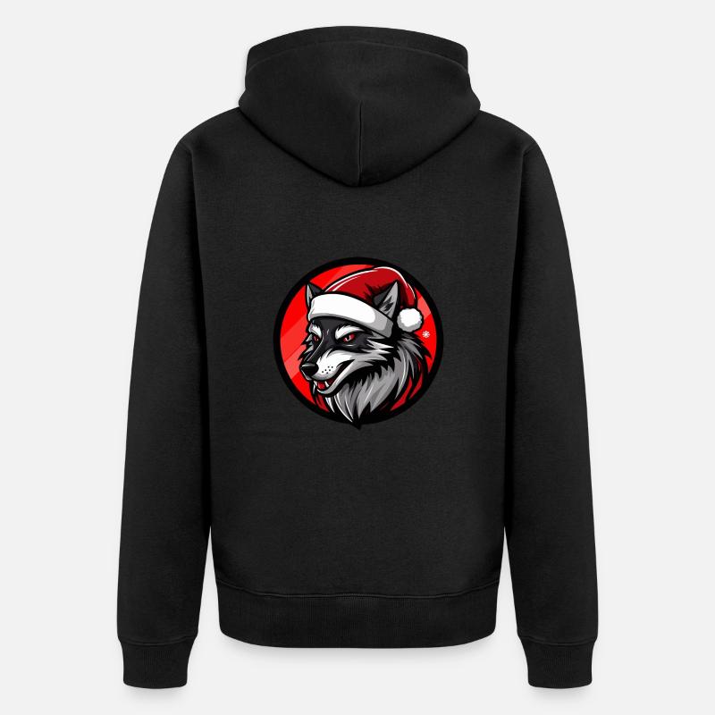 Noël loup Noël - Veste à capuche bio Premium Unisexe - noir