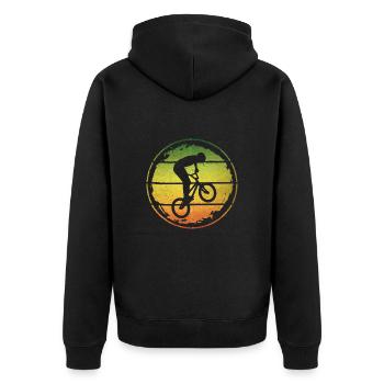 BMX Bike Rider Freestyle BMX Bike - Veste à capuche bio Premium Unisexe - noir - Dos - Nico (187cm)