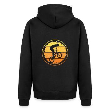 BMX Rider Bike Freestyle BMX Bike - Veste à capuche bio Premium Unisexe - noir - Dos - Nico (187cm)