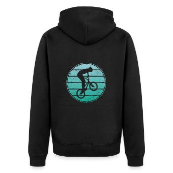 BMX Rider Freestyle Vélo Vélo BMX - Veste à capuche bio Premium Unisexe - noir - Dos - Nico (187cm)