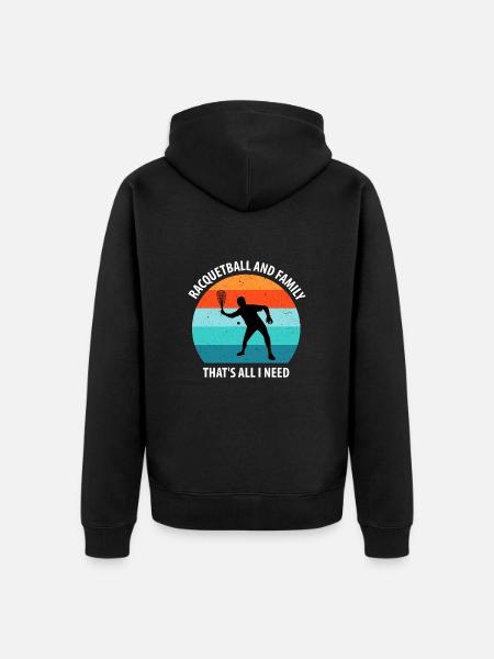 Racqueetball - Unisex Premium Organic Zip Hoodie - black
