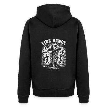 Line Dancing Country Dance - Line Dance Tanzen - Unisex Premium Organic Zip Hoodie - black - Back - Nico (187cm)