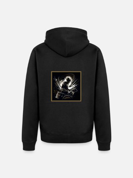 Drummer Drums - Unisex Premium Bio Zip Hoodie - Schwarz