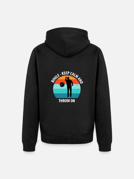 Boule Petanque Boccia Boules - Unisex Premium Organic Zip Hoodie - black