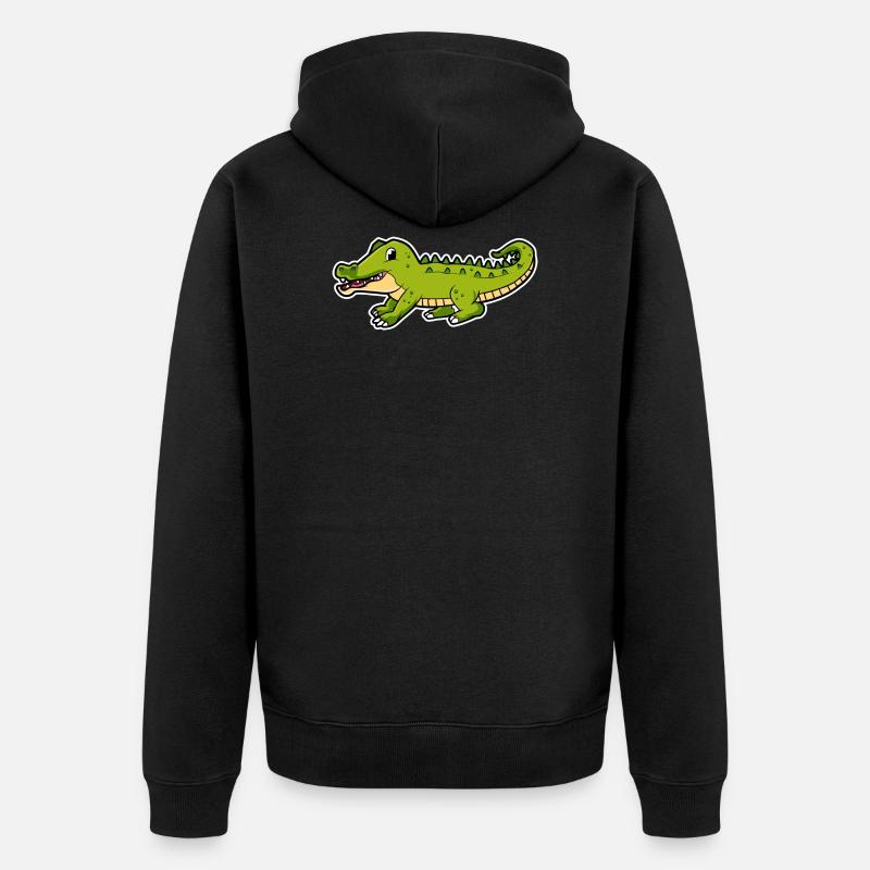 crocodile - Veste à capuche bio Premium Unisexe - noir